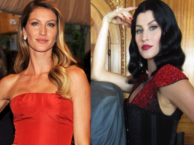 Gisele loira e morena Gisele loira e morena